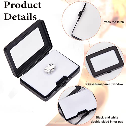 Nbeads CON-WH0088-20A-01-US6 Gemstone Display Box, 3.1X2.2X0.7 Inch Iron Jewelry Display Container Diamond Storage Box thumb #3