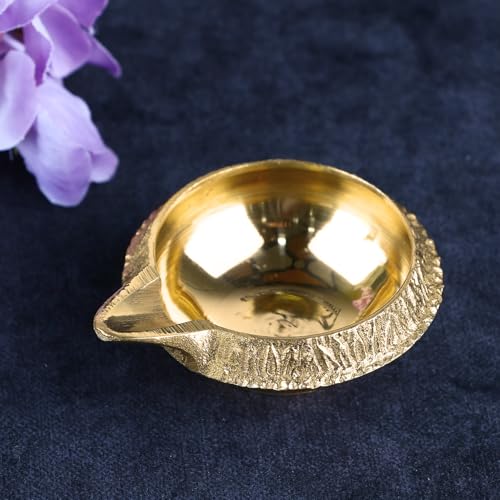 Image of Craftsman Brass Kuber Diya Set of 10 | Diwali Decoration Diya for Home Temple | Traditional Puja Oil Lamp Handmade from Virgin Brass | Indian Oil Lamp for Festive Use | Gift for Religious Occasions