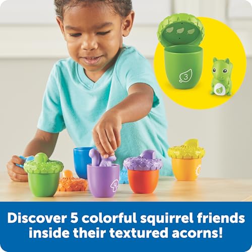 Image of Learning Resources Snap-n-Learn Surprise Squirrels - Toddler Montessori Toys, Preschool Activities, Counting and Fine Motor Skills, Sorting, Pattering, Color Recognition, Gifts for Boys and Girls
