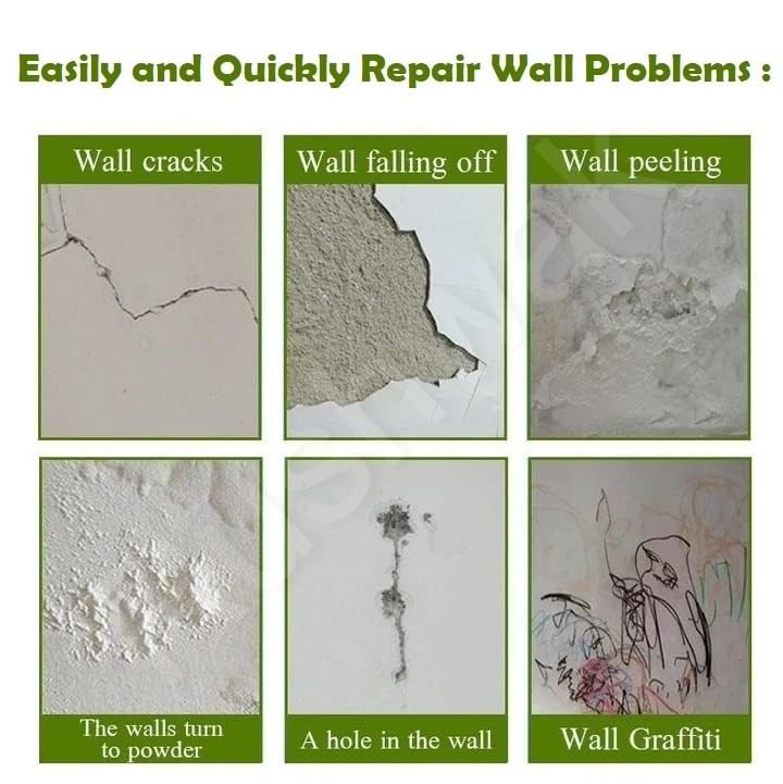 Image of Rushwak Wall Repair Paste - Paint, Putty, Crack Filler for Walls and Joints - Waterproof Hole Filler (250gm, White)