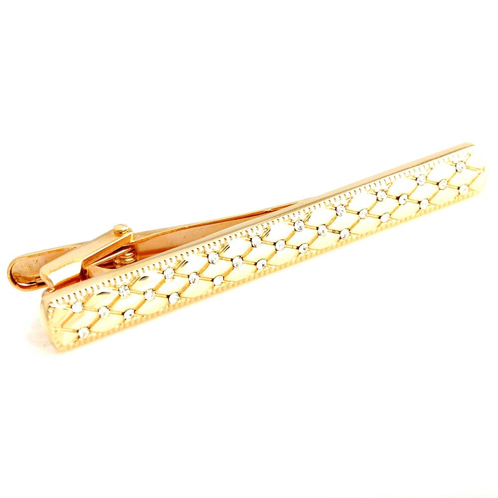 Pinza de Corbata clásica chapada en Oro de Moda para Caballero, Accesorio para Vestido de Novio.