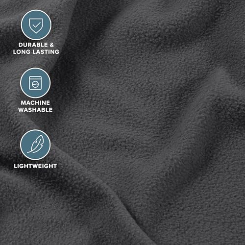Image of Bare Home Super Soft Fleece Sheet Set (Split King, Grey)