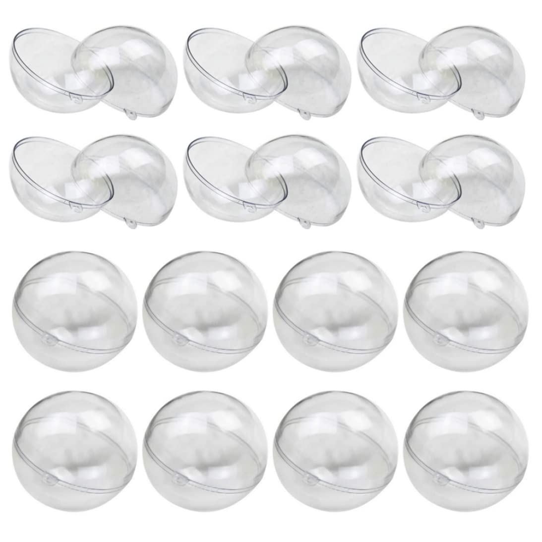 Clear Ball Ornaments, 25PCS 7cm Clear Plastic Fillable Christmas Balls Shatterproof Ornament Bauble for DIY Crafts Wedding Party Decor Holiday Home Decor