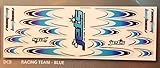 racing decals motorcycle Jets Decals interiores para carrocerías Racing Team Blue