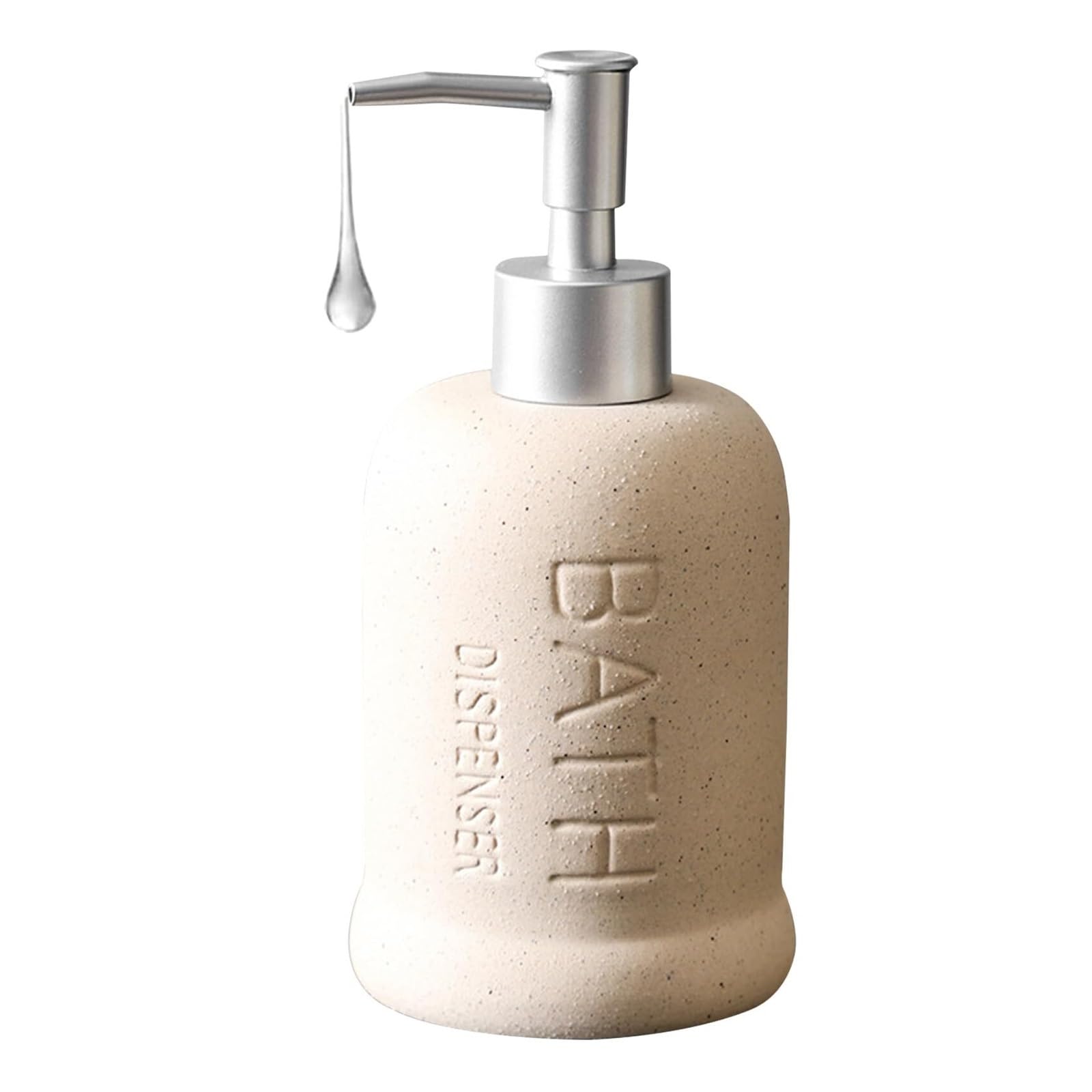Friendshiphome Beige With Silver Bump Dish Hand Soap Dispenser Bathroom Farmhouse Dish Dispensers For Kitchen Bathroom Stuff