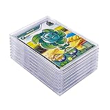 AKUXO Card Protectors Cards Sleeves Top Loaders 10 Hard Acrylic Card Protector Clear Card Brick + 2