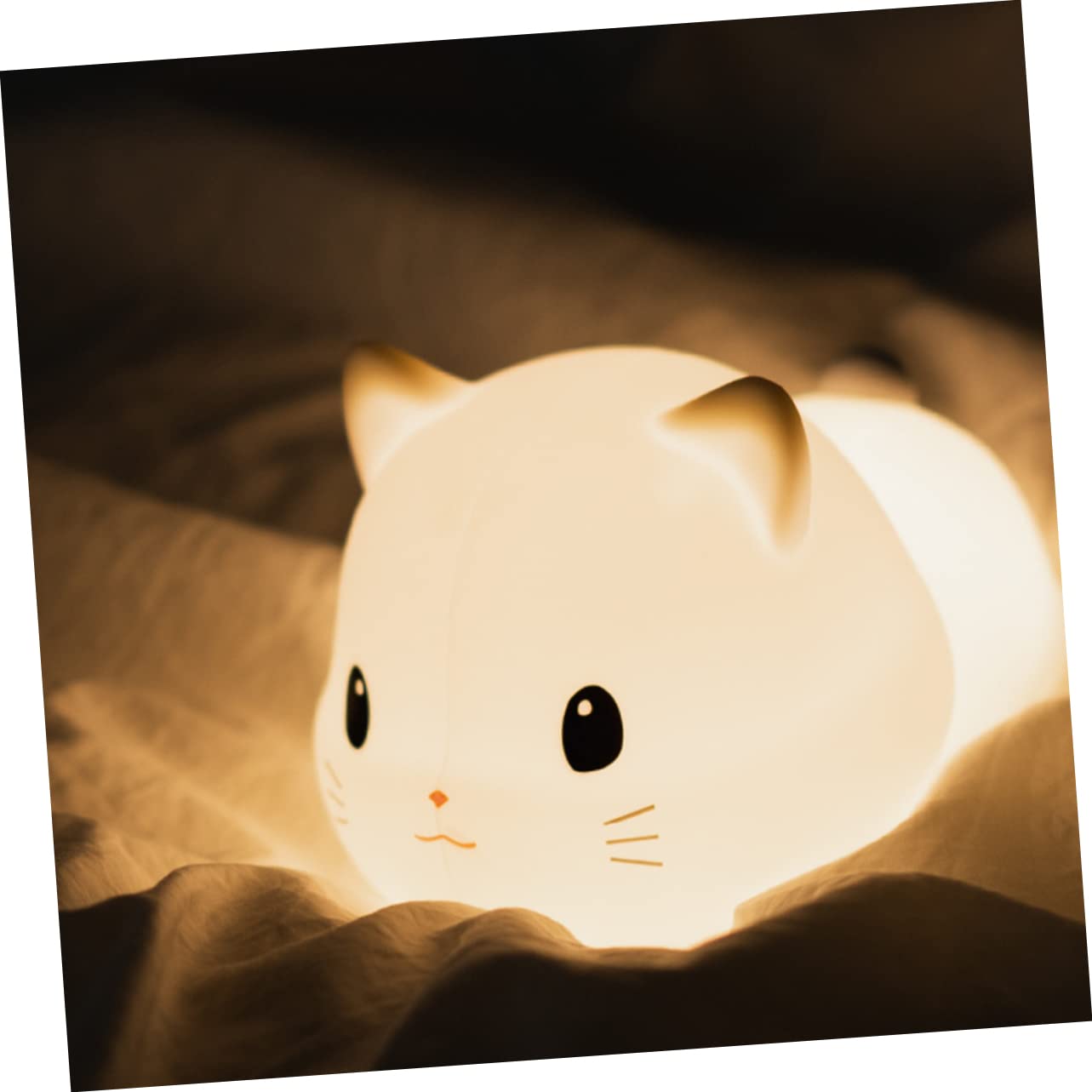Veemoon 1pezzi Lampada da Notte Forma di Gatto Decorativa USB Luce Notturna per Stanza Design Ergonomico e Resistente