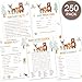 Baby Shower Games for Boy or Girl - Set of 5 Activities for 50 Guests - Pack of 250 Cards - Baby Shower Supplies - Woodland Animals