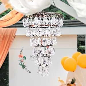 Solar Hanging Crystal Chandelier Outdoor Waterproof Garden Light — photo 4 of 6