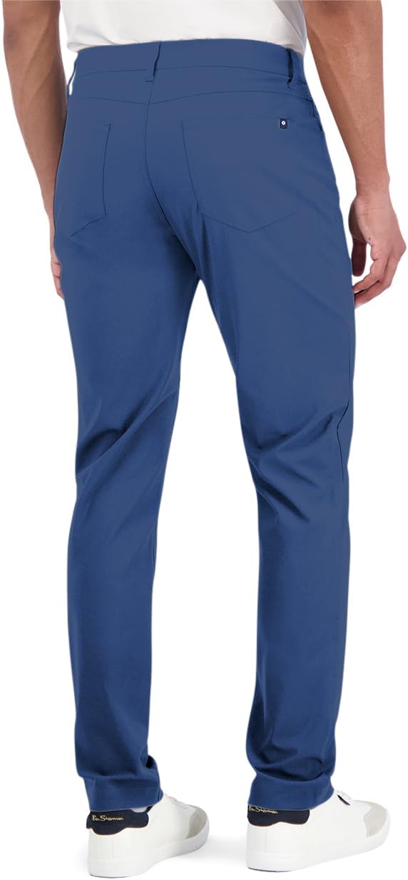 Ben Sherman Men's Performance Golf Pants – Four-Way Stretch, Quick-Dry, Wrinkle-Resistant Casual Pants, Grip Waistband, Sea, 36 X 30 - Image 3