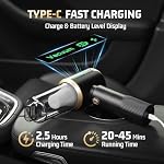 Cordless Car Handheld Vacuum: Car Vacuum Cleaner with 𝟏𝟔𝟎𝟎𝟎𝐏𝐚 Ultra-Strong Suction, 𝐁𝐫𝐮𝐬𝐡𝐥𝐞𝐬𝐬 𝐌𝐨𝐭𝐨𝐫 & HEPA Filter - Lightweight Design for Drivers and Office Workers - Ashen