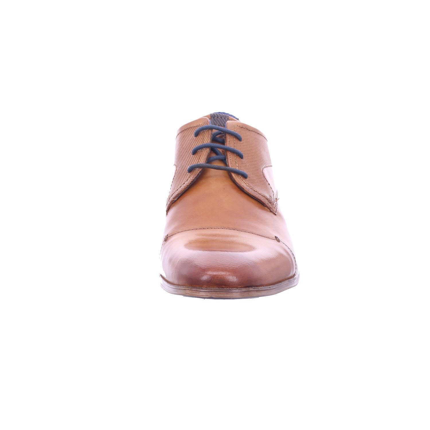 bugatti Scarpa Bassa Business In Pelle, Derby Con Punta Incrociata E Linee Eleganti, Scarpe Stringate Derby Uomo, Cognac, 44 EU