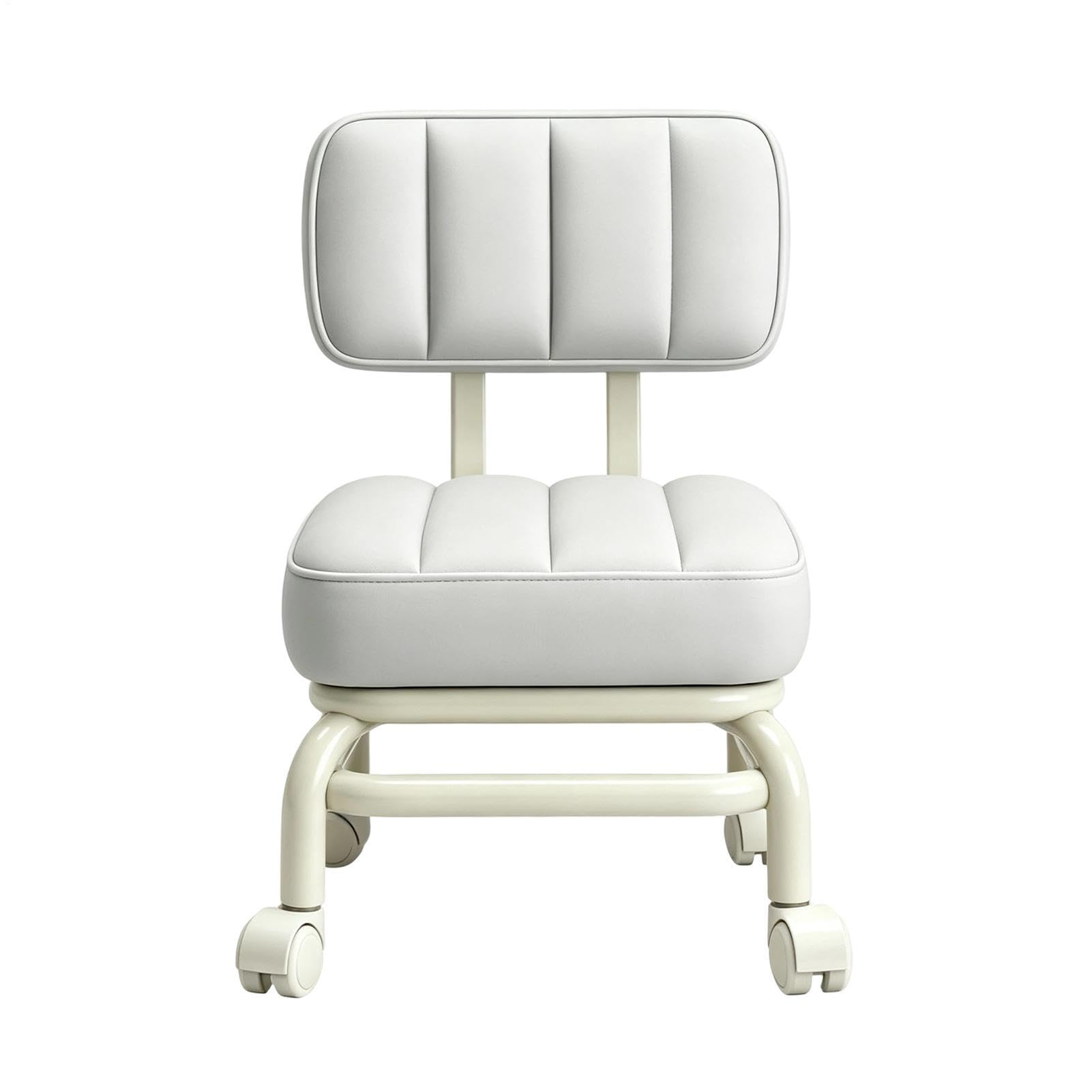 Sgabello a rotelle basso, impermeabile, girevole a 360 gradi, con spessore