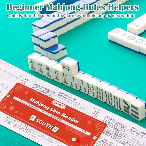 Luxiv 4 Pack Mahjong Line Finder, guía portátil para cartas miniatura 3