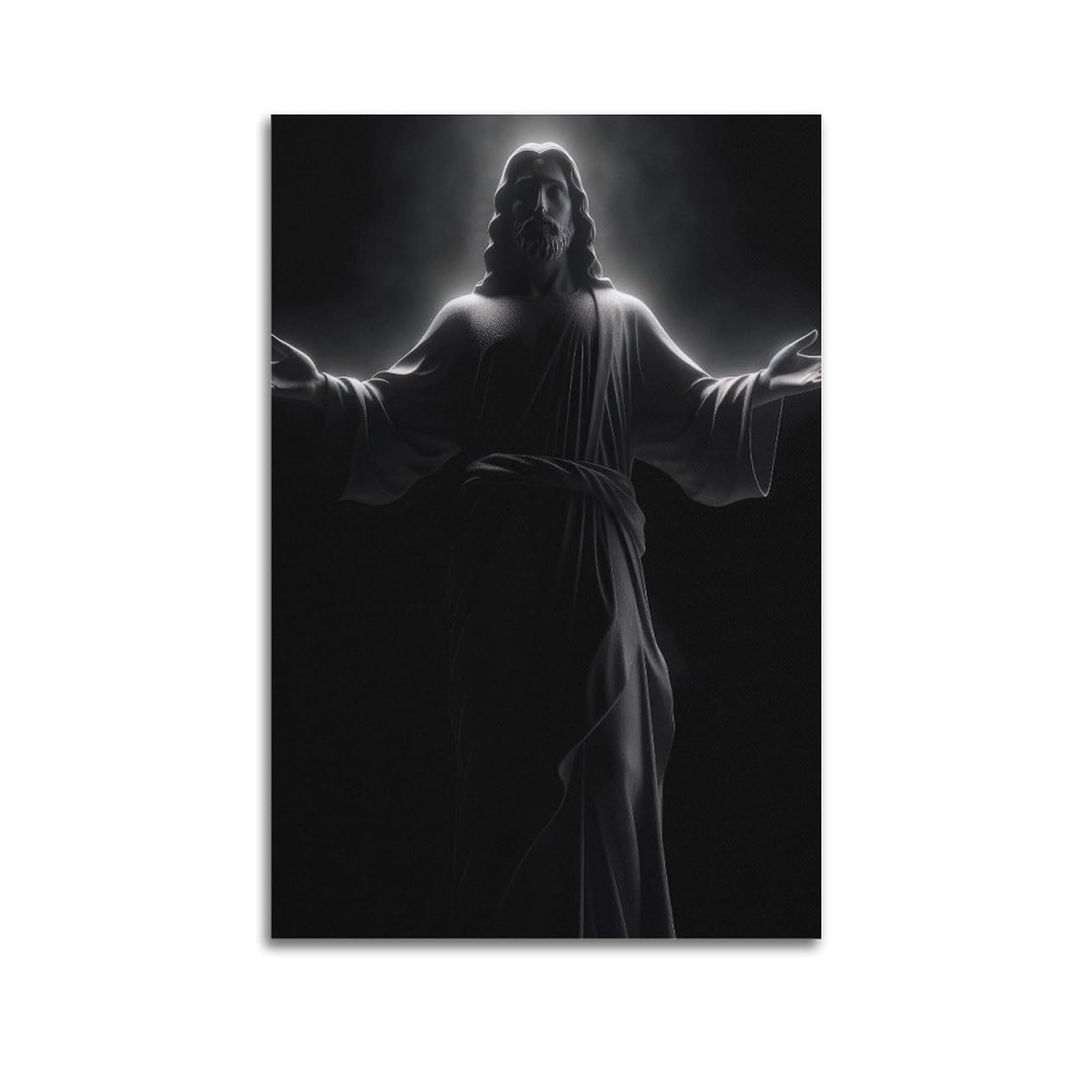XKUGA Jesus Christ Zen Gothic Art Poster Modern Decorative Canvas Prints - Ideal Wall Art for Family, Man Cave, Game Room, Boys & Girls Bedroom 20x30inch(50x75cm)