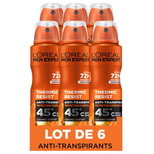 LOréal Paris Men Expert Thermic Resist Deodorant Spray - 150 ml - Pack of 6