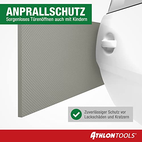 ATHLON TOOLS 2X Auto-Türkantenschutz FlexProtect - je 2 m lang - Extra Dicker Türkantenschoner, selbstklebend, wasserabweisend (grau)