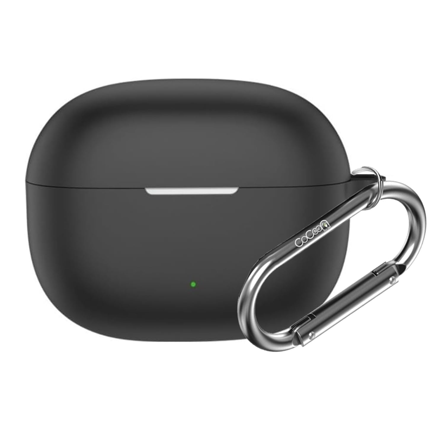 Cocoonkart Soft Silicone Case Cover for Realme Buds T200 Lite -Black-picture-32