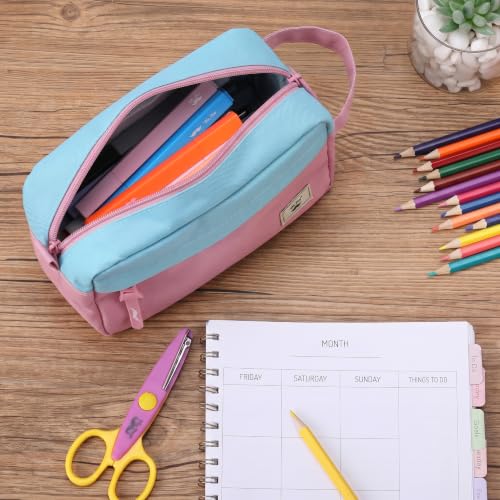 Image of Mr. Pen- High Capacity Pencil Case, Large Pencil Pouch with 3 Compartments and 2 Pockets, Large Pencil Bag with Smooth Zipper, Cute Pencil Case Pouch Organizer, School Supplies for Teens