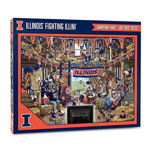 YouTheFan NCAA Illinois Fighting Illini Barnyard Fans 500pc Puzzle