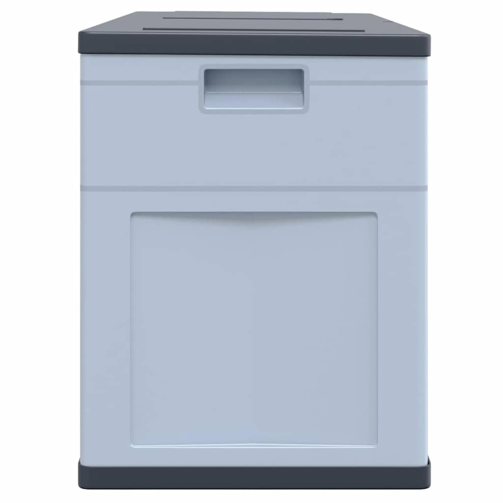 Anself Gartenbox Aufbewahrungsbox Kissenbox Truhe Outdoor 320L Kunststoff Holzoptik Grau Schwarz abschließbar wetterfest 45689
