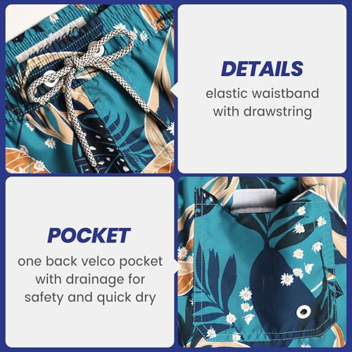Image of maamgic Mens Swim Trunks 5 Inch with Mesh Liner Breathable for Beach