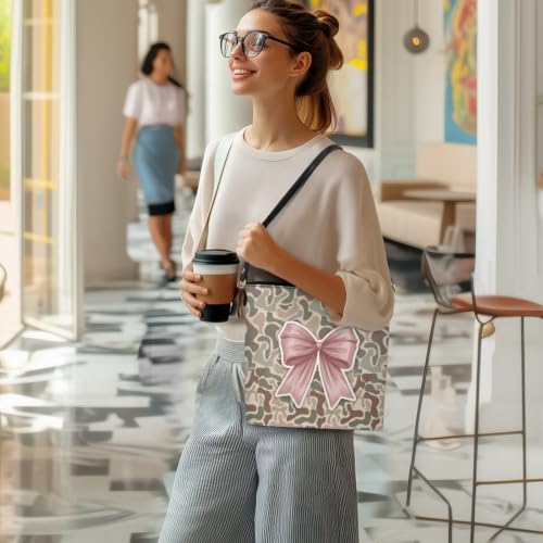 Image of HUGS IDEA Boho Bags for Women Leather Handbag Shoulder Bucket Crossbody Purse