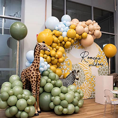 Image of Latex Balloons, 100-Pack Different Sizes 18 12 10 5 Inch Party Balloon Garland Kit (Mustard)