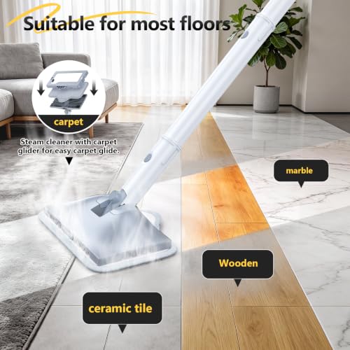 Image of 10-in-1 Steam Mop with Detachable Handheld Steam Cleaner