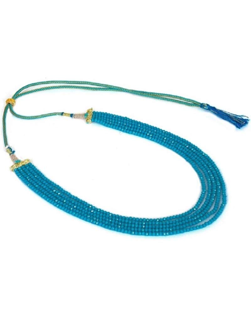 AV Fashion India - Crystal Gemstone Beads Necklace 5 Layer Multistrand Round Faceted Stylish Mala For Girl and Women Fashion Jewellery (Royal Blue) (B08VF257XW) Amazon Price History, Amazon Price Tracker