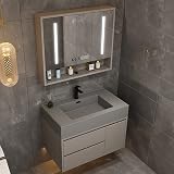 iluminacion muebles cocina ikea ALMACENAMIENTO GRANDE: Gabinete de lavabo de baño moderno. Los gabinetes de almacenamiento debajo del fregadero pueden contener fácilmente artículos de baño. Si elige una combinación de armario con espejo. También estará satisfecho con el espacio de almacenamiento detrás del armario con espejo.