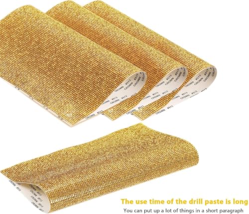 Image of Winwell12000Pcs Bling Crystal Rhinestones Sheet Sticker, Self Adhesive Glitter Gem Sheet for DIY Crafts Gifts /Home Decor /handbag /Car /Mobiles & Accessories /hair accessory /Phone /decorative vase /picture frame /candle holder /Shoes /Scrapbook cover /DIY project Decoration, 13 x 9 Inch (Gold)