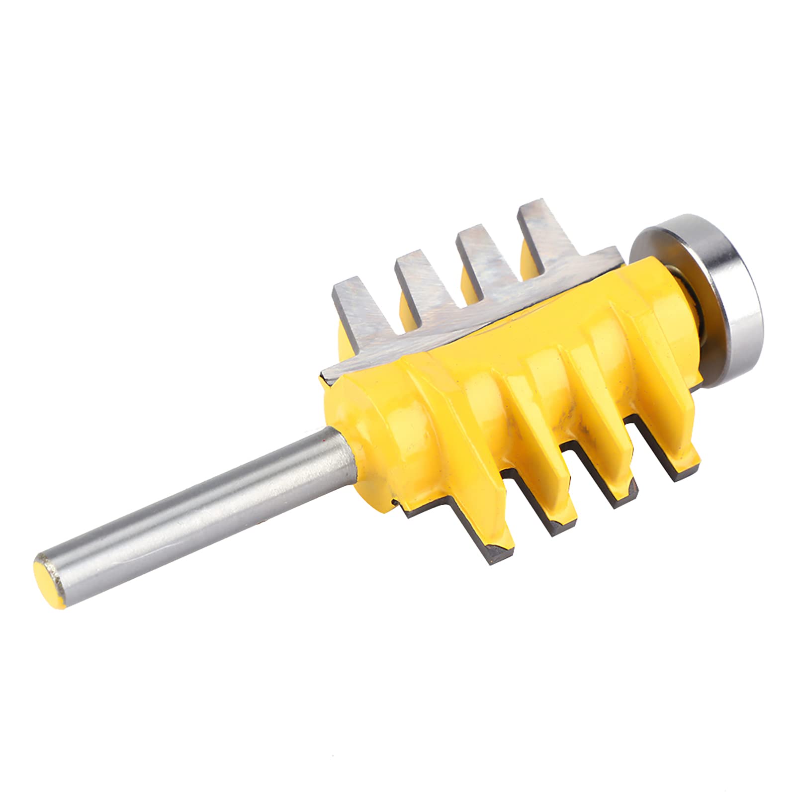 Fresa para madera en forma de T, Broca for juntas dentadas con vástago de 1/4 pulg., hoja microcarburo, cojinete cerrado, carpintería extremo a