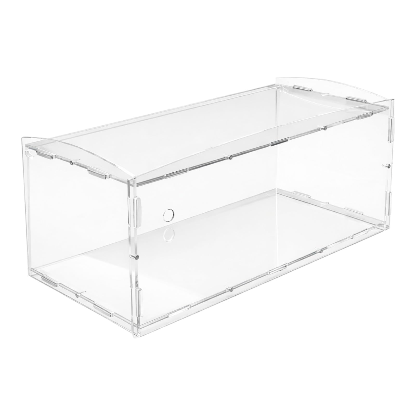 Shoplines Supplies 1 Tier Acrylic Bakery Display Case Clear Countertop Food Display Stand with Dust Protection Cover for Cakes Cupcakes Pastries Sandwiches Retail Display Cabinet