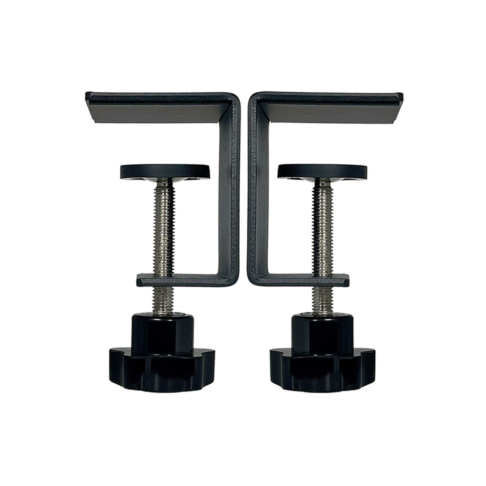 Heavy Duty Desk Clamps Protective Pads - 2 Pack Metal C-Clamps for Table, Acrylic/Plexiglass/Plastic/Wood Sheets | Secure Workspace Grip