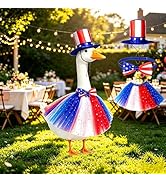 HISKI 4th of July Porch Goose Outfits,Goose Independence Day Costume 4th of July Style Goose Outf...