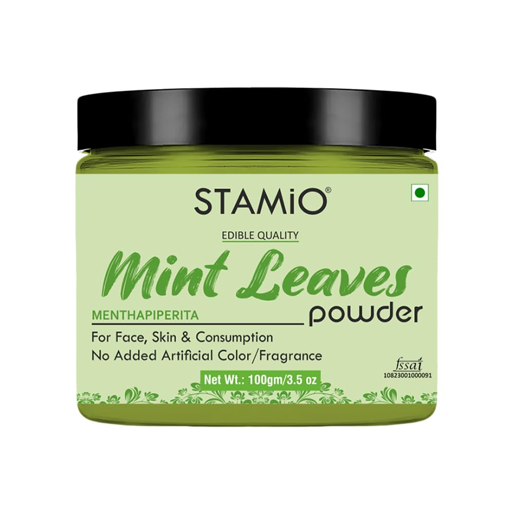 STAMIO Mint Leaves Powder 100 gm | Sun Dried Pudina Leaf | Mentha Herb | in Jar 3.53 oz (B0CHJ48PPH) Amazon Price History, Amazon Price Tracker