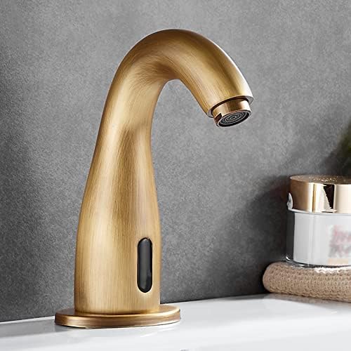 Grifo con sensor automático sin contacto retro latón envejecido agua fría y caliente