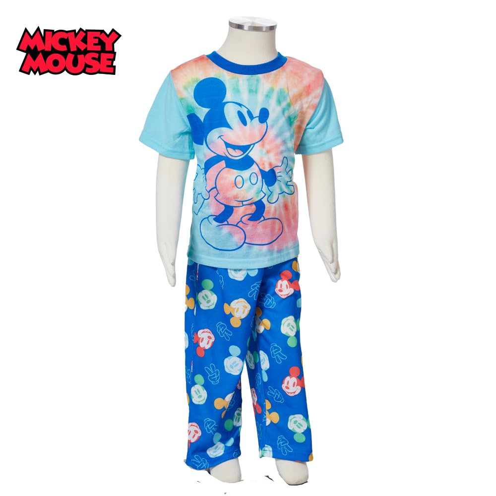 Disney Mickey Mouse - Set di 2 pigiama da bambino, 2T, 3T o 4T, multicolore, 4 Años, multicolore, 4 anni