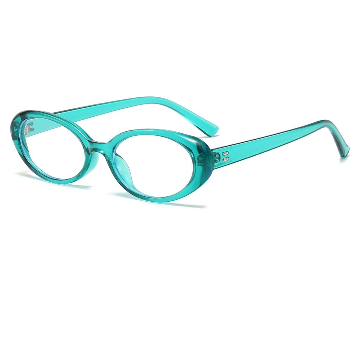 JOVAKIT Oval Blue Light Blocking Glasses for Women Men Vintage Fashion Small 90s Retro Oval Frame Style Eyeglasses