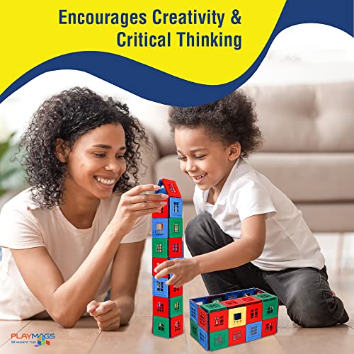 Playmags Carreaux aimanté bâtiment (60 Pcs Tiles Set) – Image 6