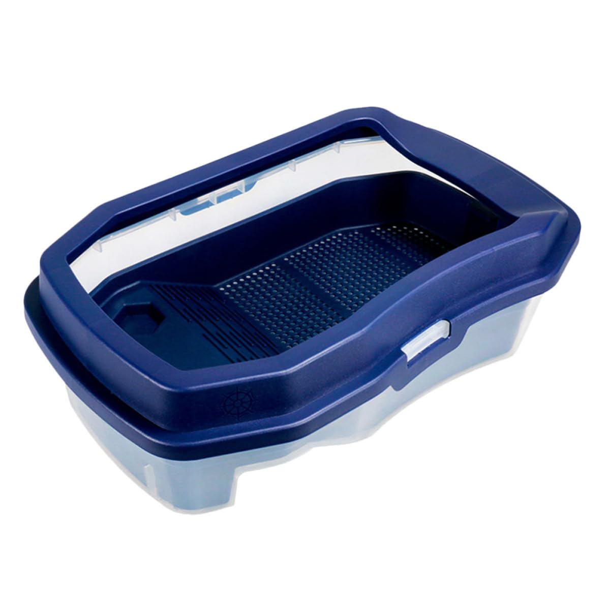 Ciieeo Terrario Piattaforma Doppia in Plastica Blu per Tartarughe per Prendere Sole e Area di Alimentazione Resistente a Rotture e Usura, per Tartarughe Terrestri