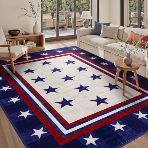5x7 Patriotic Vintage Area Rug