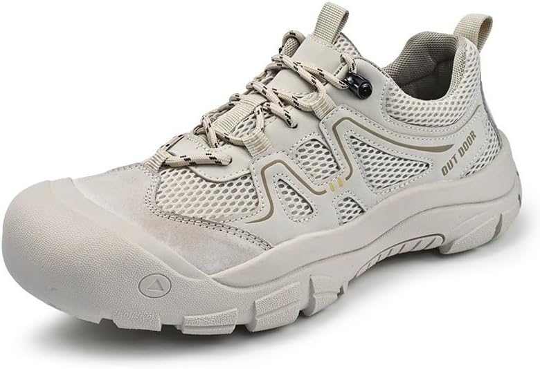 [HeelVirtuosa] ROOQTWO メンズ ハイキングシューズ 通気性メッシュ アウトドア トレッキングスニーカー 耐久性