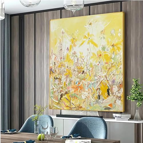 Impressions d'art sur toile jaune affiche fleur paysage décor salon maison dsdsgog
