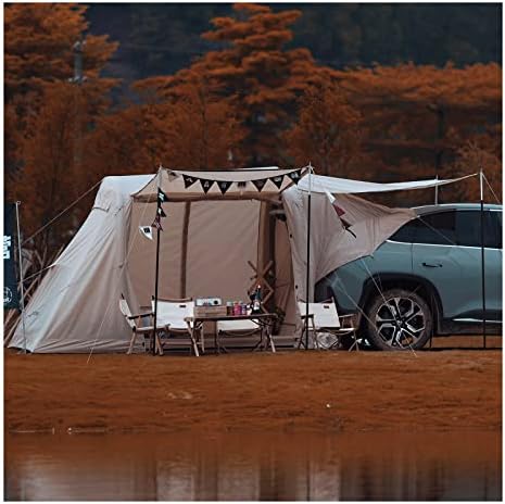 MKCAMP EV Car Camping Tent Suitable for Tesla Model X/Y and Most SUVs PU3000mm Waterproof Cotton Tent for 2-5 Person Capacity