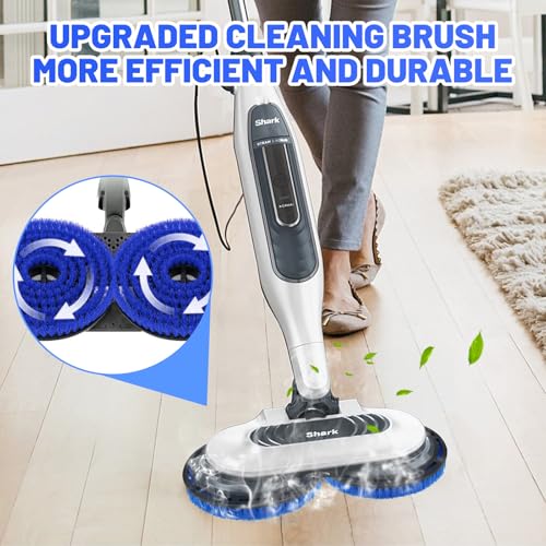 Image of New Upgrade Replacement Brush Heads for Shark S7000 /S7001 /S7005 /S7201 /S7000AMZ /S8000 /S8001 /S8201 Steam Mop Pad, Professional Cleaning and Polishing, Deep Cleaning Hard Floors-2 Pack