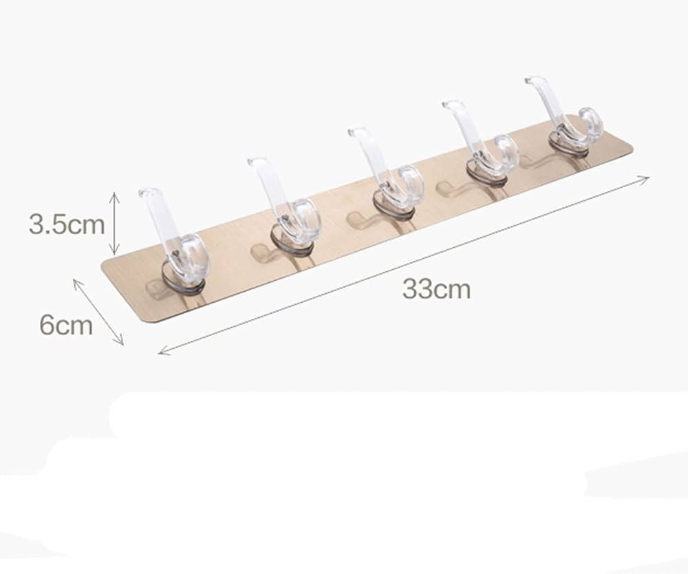 Amazon.co.jp: フック5個付きのプラスチック製の鍋とフライパンの吊り