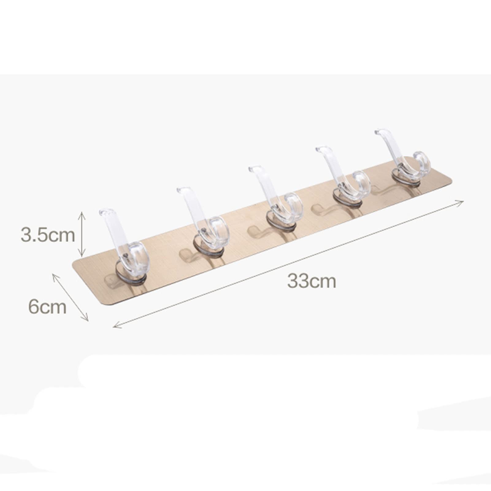 Amazon.co.jp: フック5個付きのプラスチック製の鍋とフライパンの吊り