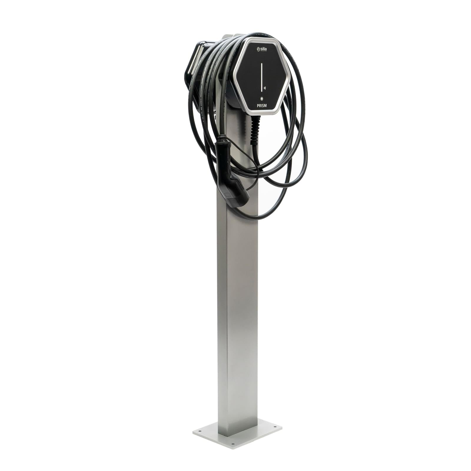 Silla Palo di Supporto per Prism – Supporto da Esterno per Wallbox Prism, in Acciaio Inox, Made in Italy